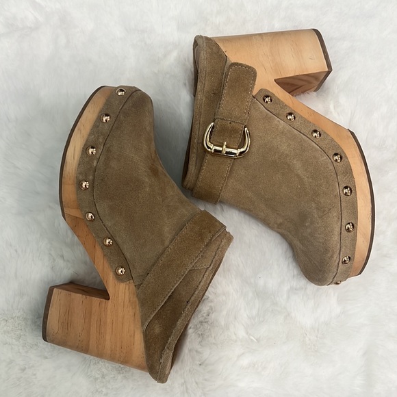 Steve Madden Hilde Suede Heeled Mule Clog - Picture 7 of 14